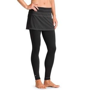 Athleta fleece lined leggings w/skirt